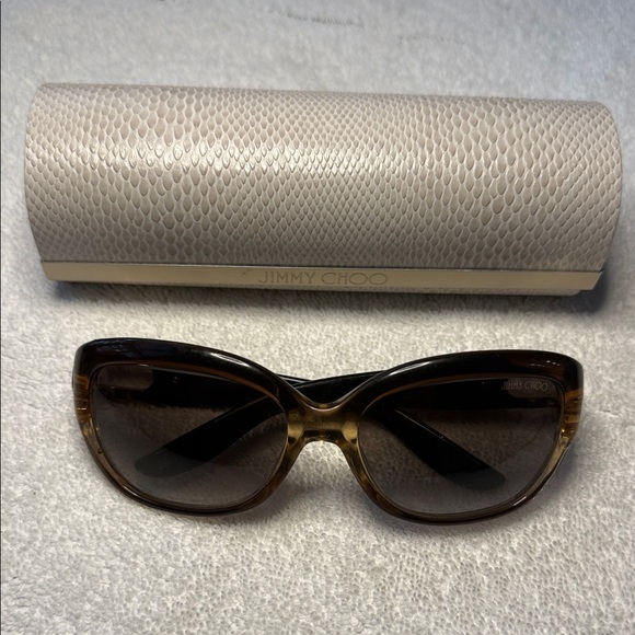 Jimmy Choo Jacqueline/S WVAFM Gold Glitter Sparkle Sunglasses 57-18-125 main image 10